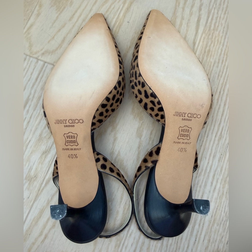 Jimmy Choo Leopard Print Heels - Picture 7 of 11